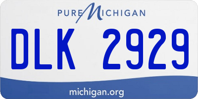 MI license plate DLK2929
