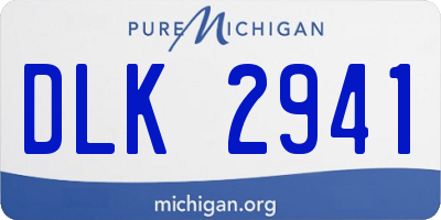 MI license plate DLK2941