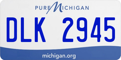 MI license plate DLK2945