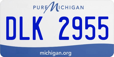 MI license plate DLK2955