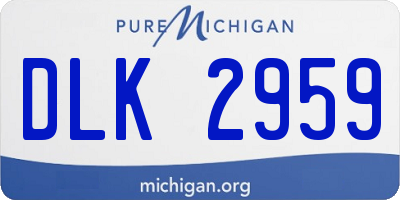 MI license plate DLK2959