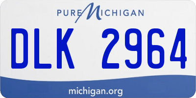 MI license plate DLK2964