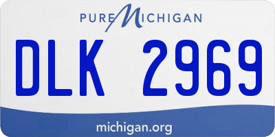 MI license plate DLK2969