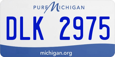 MI license plate DLK2975