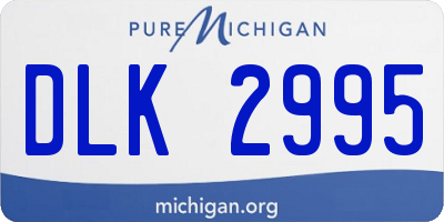 MI license plate DLK2995