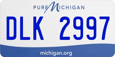 MI license plate DLK2997