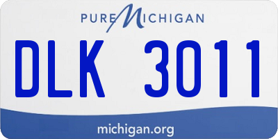 MI license plate DLK3011