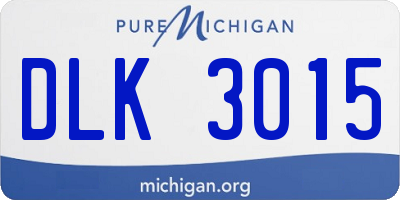 MI license plate DLK3015