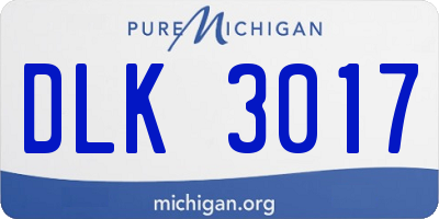 MI license plate DLK3017
