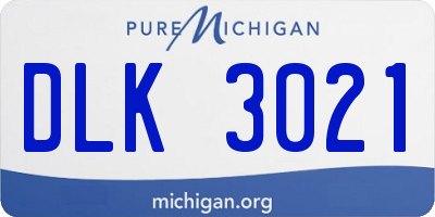 MI license plate DLK3021