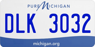 MI license plate DLK3032