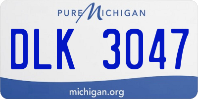 MI license plate DLK3047