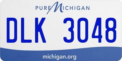 MI license plate DLK3048