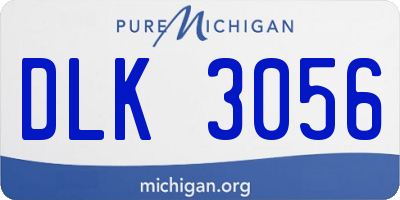 MI license plate DLK3056