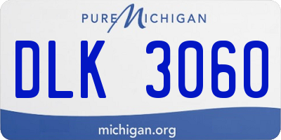 MI license plate DLK3060