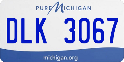 MI license plate DLK3067