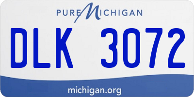 MI license plate DLK3072