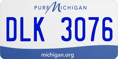 MI license plate DLK3076