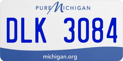 MI license plate DLK3084