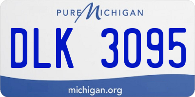 MI license plate DLK3095