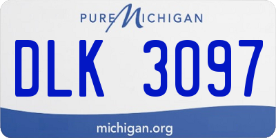 MI license plate DLK3097