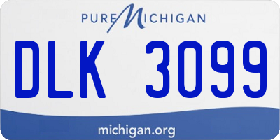 MI license plate DLK3099