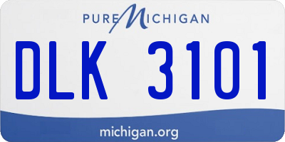 MI license plate DLK3101