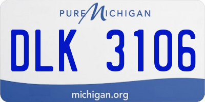 MI license plate DLK3106