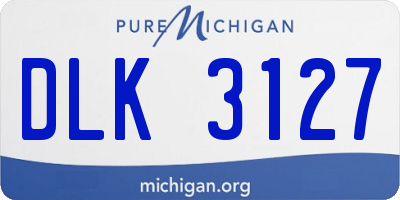 MI license plate DLK3127