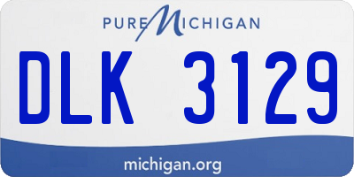 MI license plate DLK3129