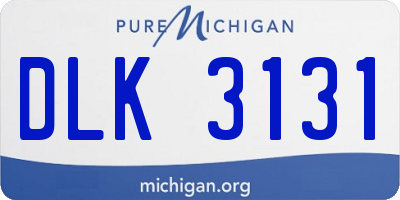 MI license plate DLK3131