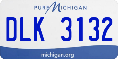 MI license plate DLK3132