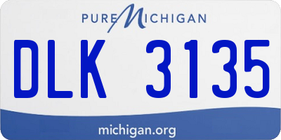 MI license plate DLK3135