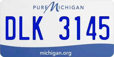 MI license plate DLK3145