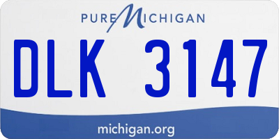 MI license plate DLK3147