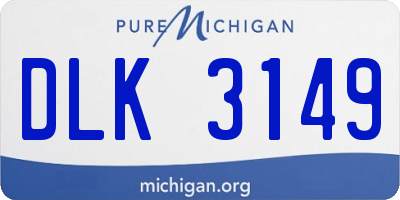 MI license plate DLK3149