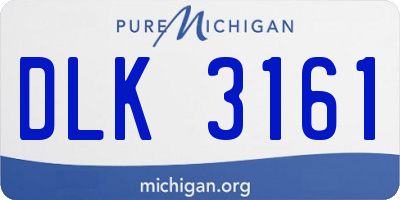 MI license plate DLK3161