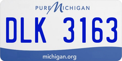 MI license plate DLK3163