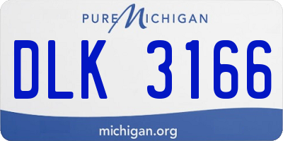 MI license plate DLK3166