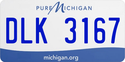 MI license plate DLK3167