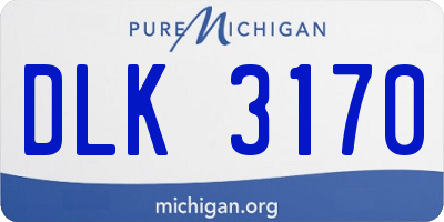 MI license plate DLK3170