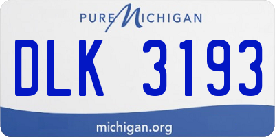 MI license plate DLK3193