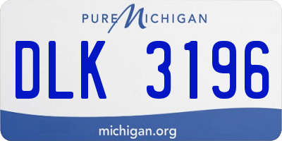 MI license plate DLK3196