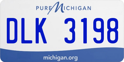 MI license plate DLK3198