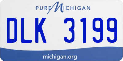 MI license plate DLK3199