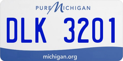 MI license plate DLK3201