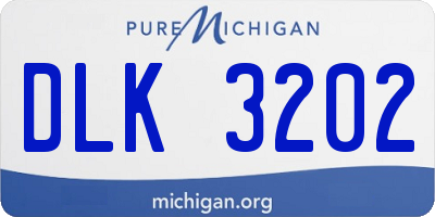 MI license plate DLK3202