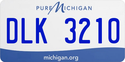 MI license plate DLK3210