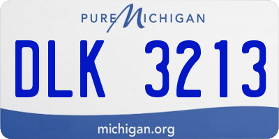 MI license plate DLK3213