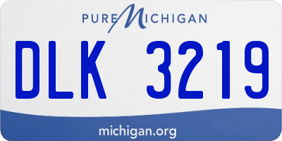 MI license plate DLK3219